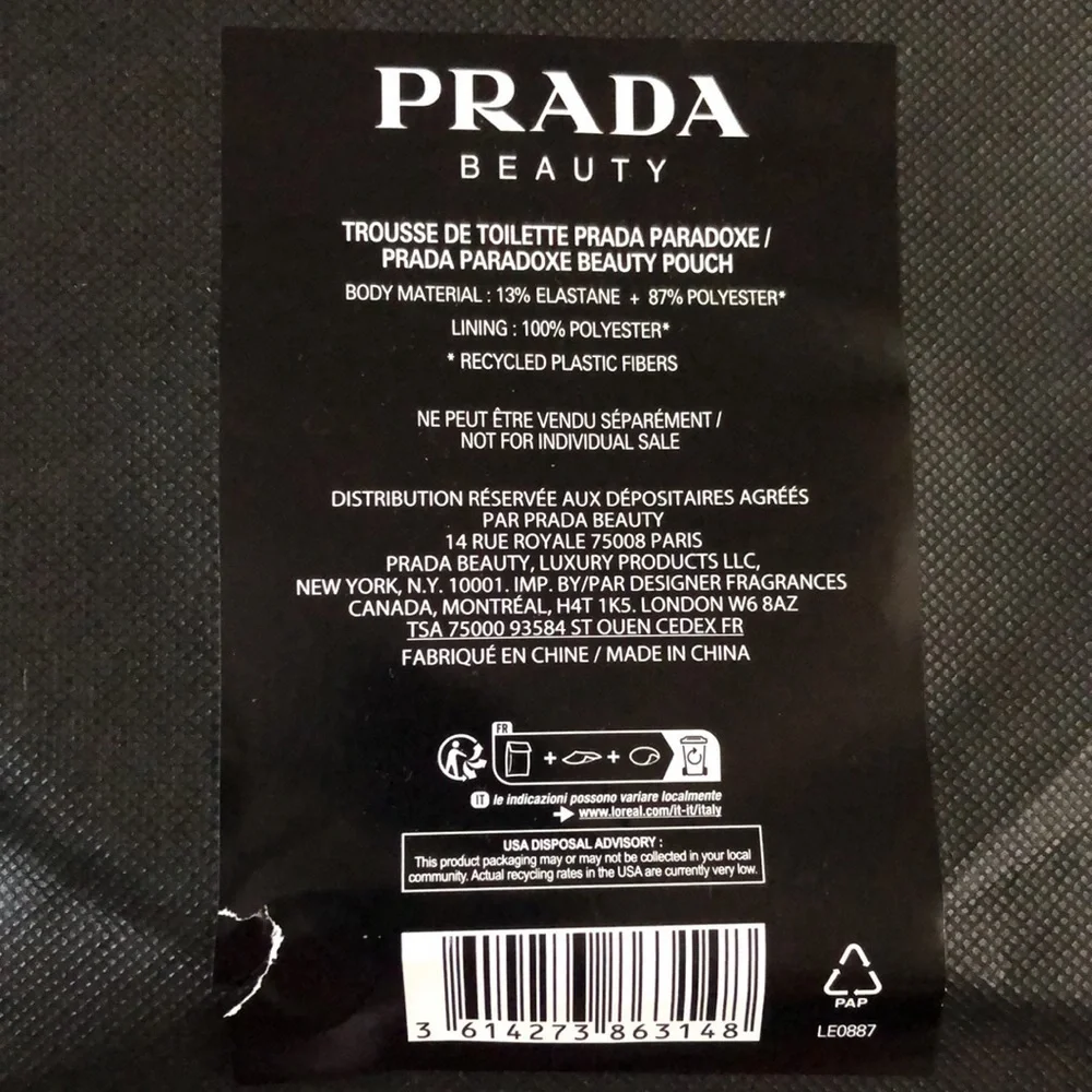 Prada Beauty Triangle Pouch Cosmetic Bag Authentic - Picture 13 of 15